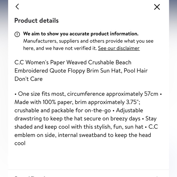 Pool Hair don’t care floppy beach sun hat - Picture 8 of 8